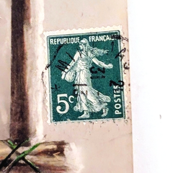 Joyeuse Annee New Year's Cottage Holly Winter Scene 1913 - Picture 3 of 3